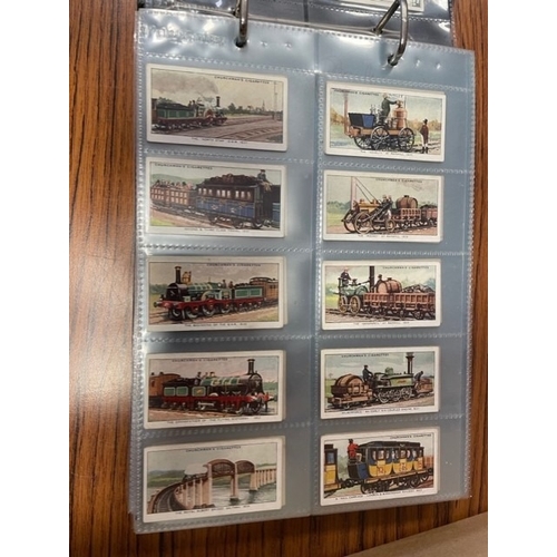 25 - Collection in 9 albums with complete sets including Churchman 1931 Empire Railways, Landmarks in Rai... 