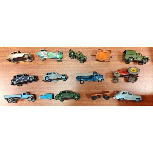 260 - Dinky. Early collection generally fair to very good with No.571 Coles Mobile Crane (poor box), and u... 