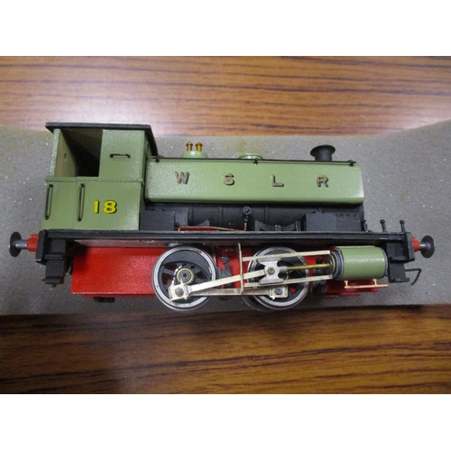 286 - DJH. Tower Collection. O gauge kit built WSLR 0-4-0 18 Andrew Barclay green No TC3 saddle tank, exce... 