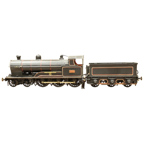 295 - O gauge very good to excellent unboxed 4-6-0 locomotive and tender black experimental class 