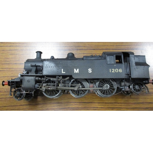 297 - O gauge kit built LMS 2-6-2 Industrial steam locomotive 1206 generally excellent in incorrect box. (... 