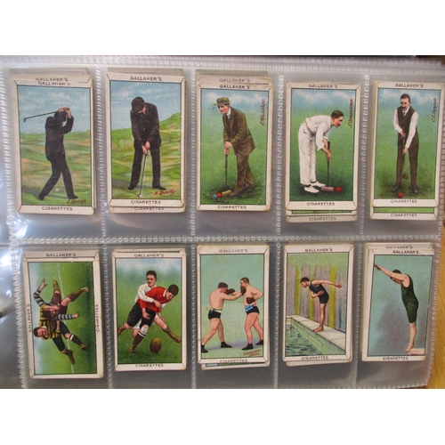 3 - Collection in multiple albums including complete sets from Gallaher Famous Cricketers, Woodland Tree... 