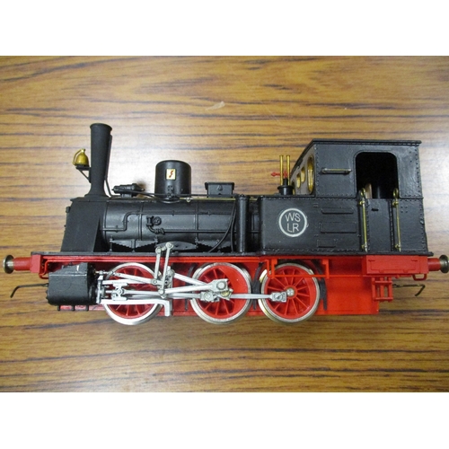 300 - O gauge kit built WSLR 0-6-0 black/red tank locomotive generally excellent in Biller Bahn box. (½B)