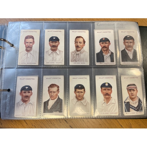 32 - Collection of Cricket sets in an album with Ogdens Cricket 1926 (x2), Players 1926 Cricketers Carica... 