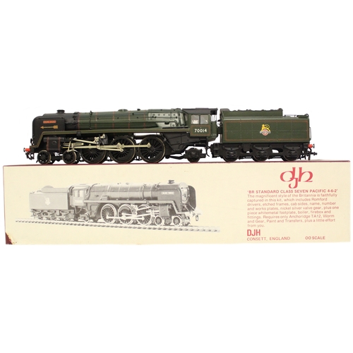 344 - DJH. OO gauge kit built BR Standard Class 7 4-6-2 BR 70014 'Iron Duke' lined green K41 locomotive an... 