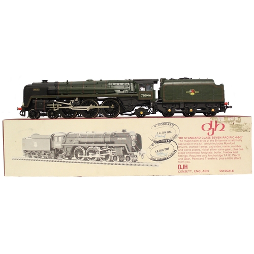 352 - DJH. OO gauge kit built BR Standard Class 7 Pacific 4-6-2 BR 70046 'Anzac' lined green K41 locomotiv... 