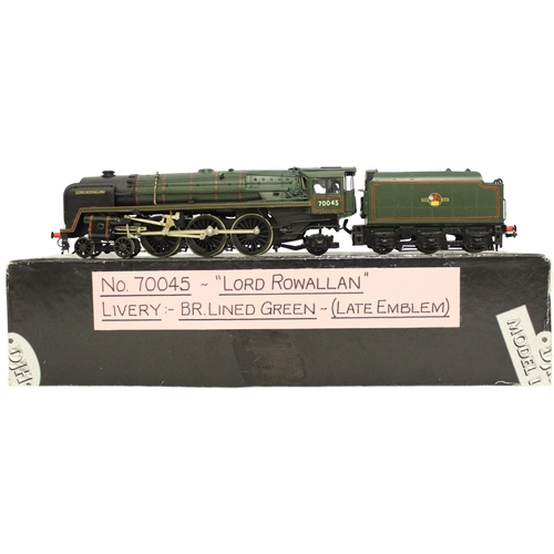 357 - DJH. OO gauge kit built BR Standard Class 7 4-6-2 BR 70045 'Lord Rowallan' lined green K57 locomotiv... 