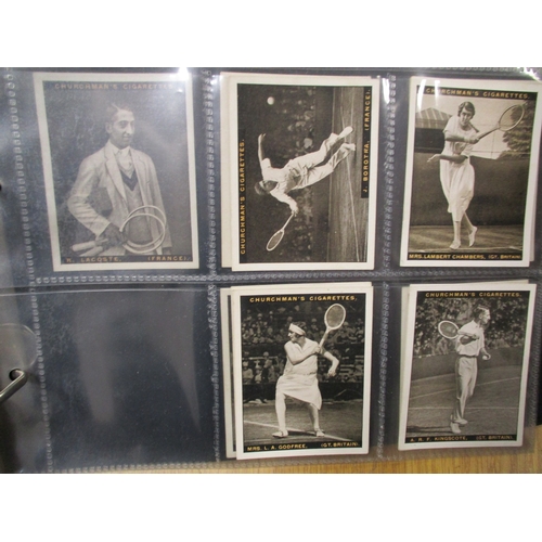 38 - Churchman. Collection in 4 albums including Churchman Boy Scouts (mixed), Boxing Personalities set, ... 