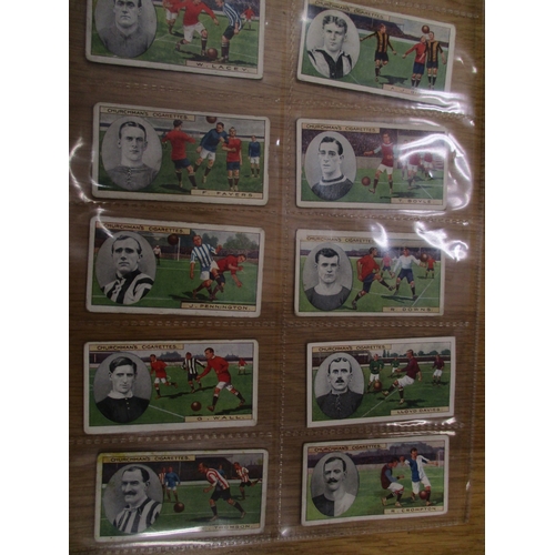 39 - Churchman. Complete set in plastic sleeves with Footballers (brown) generally fair to good. Cat. £2,... 