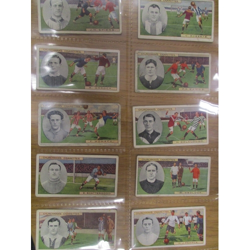 39 - Churchman. Complete set in plastic sleeves with Footballers (brown) generally fair to good. Cat. £2,... 