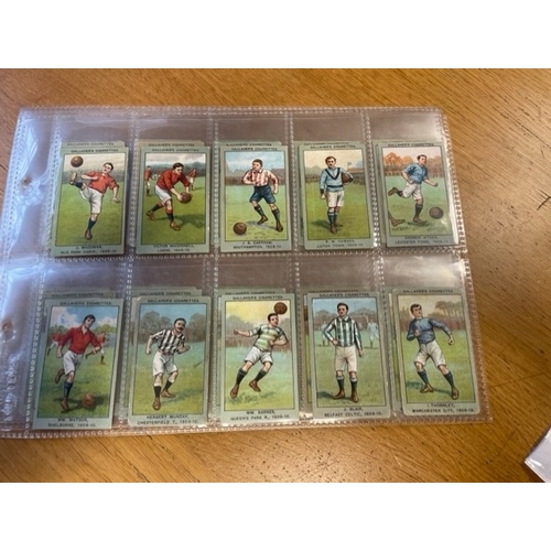 43 - Gallaher. Complete set of 1910 Association Football Club Colours generally fair condition. (See phot... 