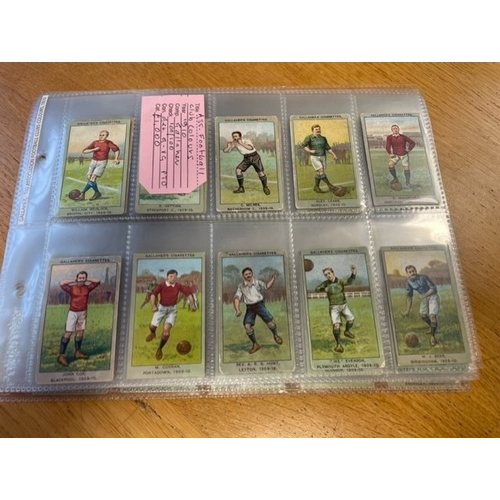 43 - Gallaher. Complete set of 1910 Association Football Club Colours generally fair condition. (See phot... 