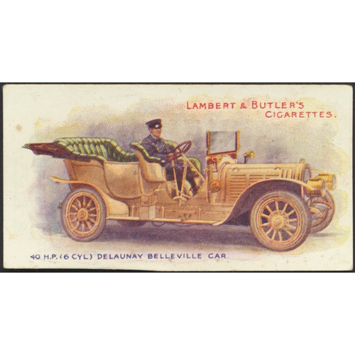 45 - Lambert & Butler. Complete set in plastic sleeves with 1908 Motors, generally fair. Cat £875. (See p... 