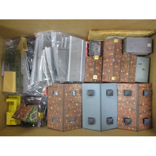 459 - Accumulation of unboxed OO gauge locomotives, coaches, wagons, and buildings in mixed condition. Mak... 