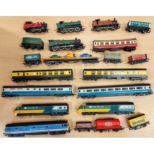 464 - Collection generally very good of mostly unboxed locomotives (7), tenders (1) coaches (5), wagons (7... 