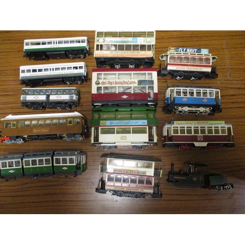 473 - Bachmann. Collection of unboxed OO gauge powered trams, some DCC, generally very good to excellent. ... 