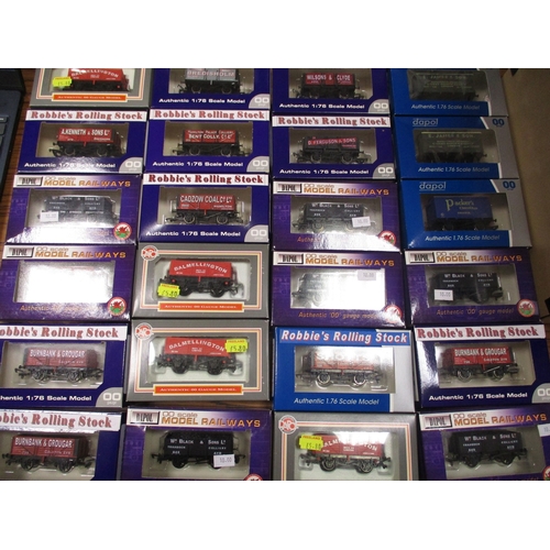 491 - Dapol. Collection of boxed OO gauge wagons, heavy duplication, generally mint in mint boxes. Qty 95 ... 