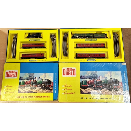 516 - Hornby Dublo. generally very good in fair to good boxes with set 2007 0-6-0 tank passenger train S.R... 