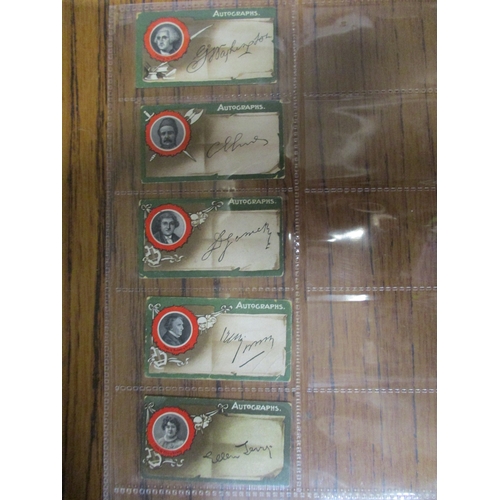 57 - Taddy. Complete set in plastic sleeves Autographs generally good. Cat. £600. (See photo) (R)