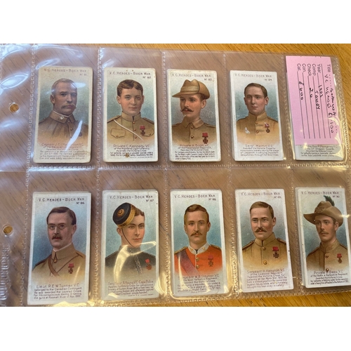 64 - Taddy. 1902 VC Boer War Heroes (81-100) full set of 20 cards in plastic sleeves, generally fair. (Se... 