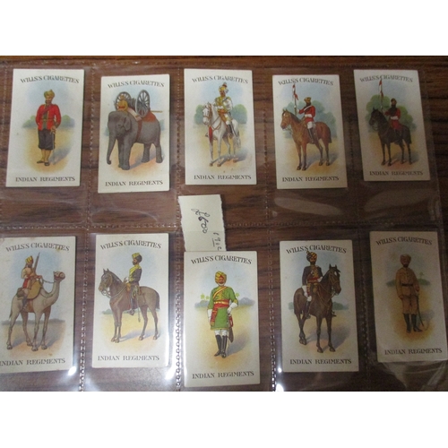 70 - Wills. Scissors. Complete set in plastic sleeves with Indian Regiments Series, generally fair to goo... 