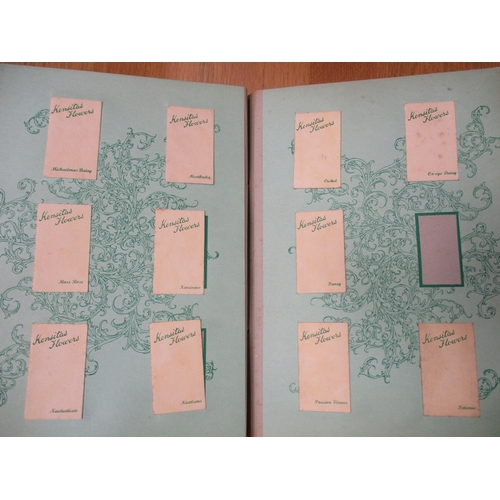 73 - Wix. Three Kensitas silk flower paper slot in albums with standard size, Large and postcard sizes, g... 