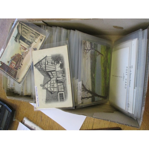 77 - Misc. coln. A vast accumulation of mainly later cards with vintage noted in 129 large shoe boxes man... 