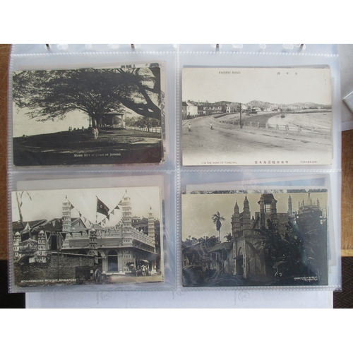 91 - Misc. coln. in 3 modern albums. Foreign incl. views of Ceylon, Constantinople, Japan, China, Singapo... 