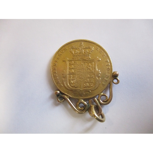 420 - Investment Gold lot - documents required. 1826 sovereign fine in a pendant mount. (Y)