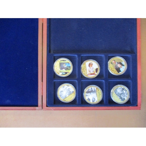 877 - Modern collection with 2014 Royal Tour silver 2oz Numisproof FDC, Kiribati 2013 $5 Rudolph boxed sil... 