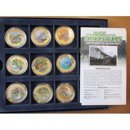 877 - Modern collection with 2014 Royal Tour silver 2oz Numisproof FDC, Kiribati 2013 $5 Rudolph boxed sil... 