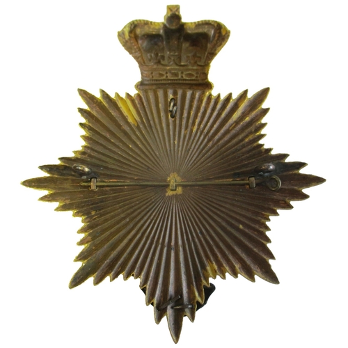 125 - Royal Marine Light Infantry Officer's gilt shako plate, circa 1855-66, crowned star with central lau... 