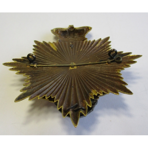 125 - Royal Marine Light Infantry Officer's gilt shako plate, circa 1855-66, crowned star with central lau... 