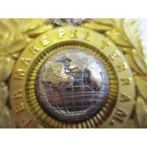 125 - Royal Marine Light Infantry Officer's gilt shako plate, circa 1855-66, crowned star with central lau... 