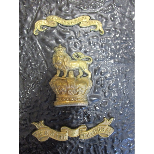 126 - Royal Marine Light Infantry Officer's undress sabretache 1872-1901, gilt insignia in 3 parts with Gi... 