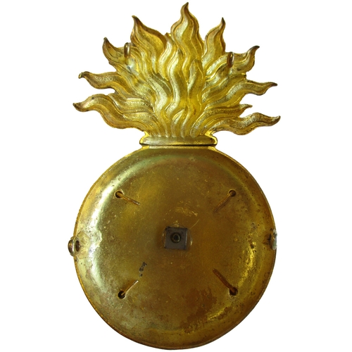 142 - Royal Marine Artillery 1879-1905 Officer's helmet plate, a fused grenade with 9 points to the flame,... 