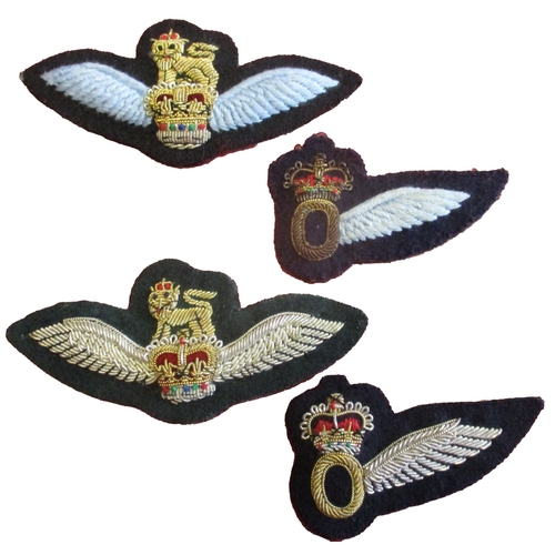 147 - Royal Marines collection mounted on 4 boards with:
1. Aircrew Wings (12) including bullion navy trai... 