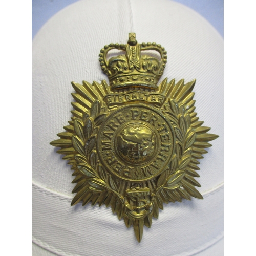 152 - Royal Marines headwear collection with modern pith helmet QC helmet plate with display stand, senior... 