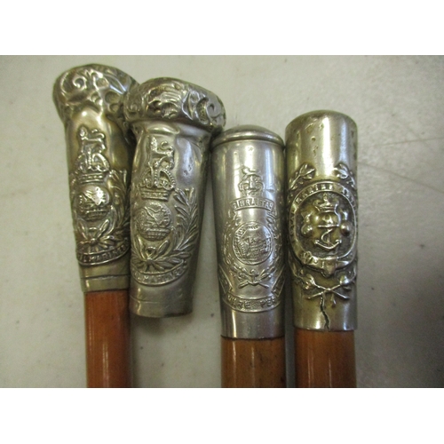 160 - Range of R.M.A. (QV) and R.M. swagger sticks (4) and loose tops (2), 4 thimble style and 2 ball type... 