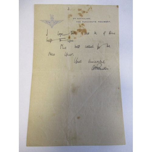 171 - Arnhem POW's range of items attributed to 5048129 C.S.M. W. Wallis who was wounded during the fighti... 