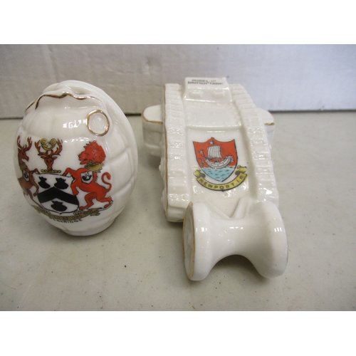 177 - Collection of WW1 crested china by Grafton, Willow Art, Arcadian etc with some better items noted in... 