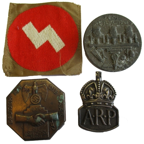 178 - Range of mainly Third Reich metal, plastic and tin badges including HJ Performance badge No 286738 m... 