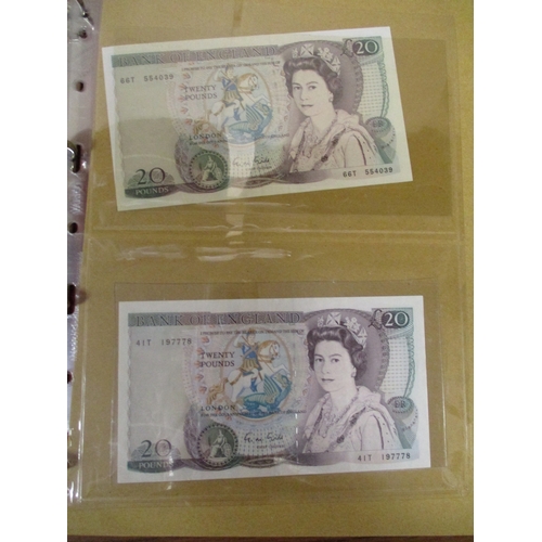 243 - D.H.F. Somerset. Collection including £50 A02, A17, £20 1981 E54, 1984 80A, 41H, £10 1980 W24, 63K, ... 