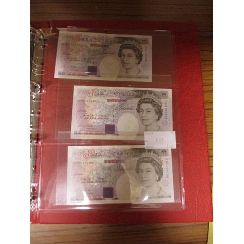 243 - D.H.F. Somerset. Collection including £50 A02, A17, £20 1981 E54, 1984 80A, 41H, £10 1980 W24, 63K, ... 