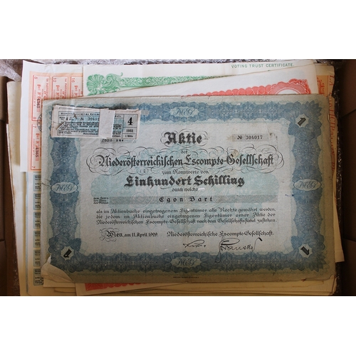 276 - Collection of various UK, European and USA stock and bond certificates, generally very fine or bette... 