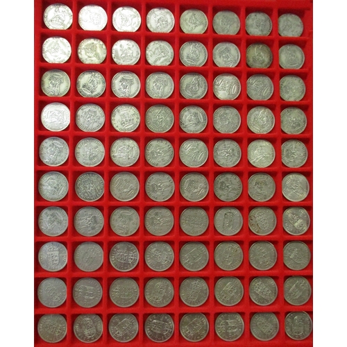 294 - KGIII-QEII collection including florins, shillings, sixpence, groat, threepence, penny, halfpenny, f... 