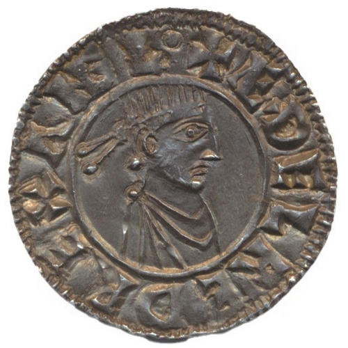 326 - Aethelred II. First Hand Type penny FAZTULFH OEOFER, bust right without sceptre, reverse Hand of Pro... 