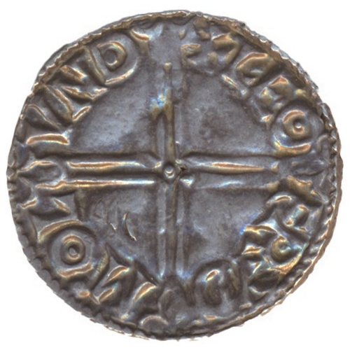 327 - Aethelred II. Long cross penny LEORYD MO LUND, nearly extremely fine. (S.1151) (See photo) (Y)