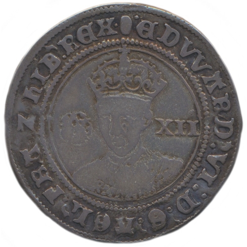 335 - Edward VI. Fine silver issue shilling mintmark tun, good fine. (S.2482) (See photo) (Y)