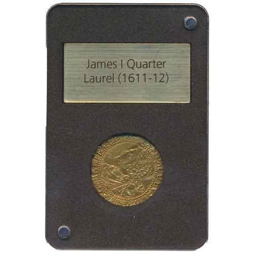 337 - James I. quarter laurel second coinage, mintmark mullet, fine to very fine in plastic casing, presen... 